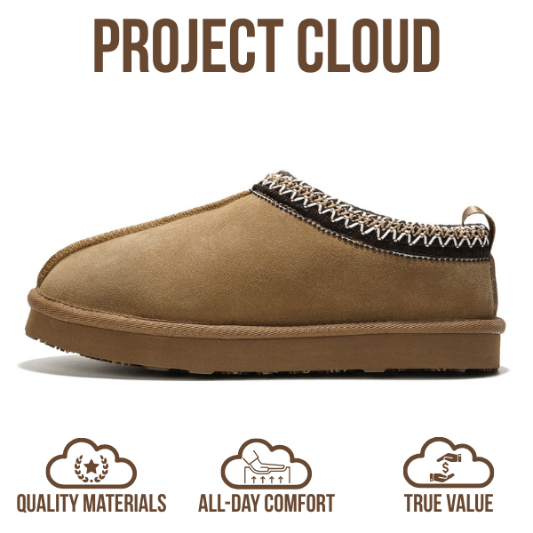 Project Cloud | "Nerita" Genuine Australian Sheepskin Women's Slippers | Memory Foam | Non-Slip