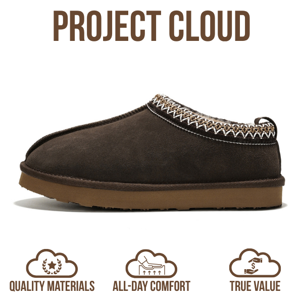 Project Cloud | "Nerita" Genuine Australian Sheepskin Women's Slippers | Memory Foam | Non-Slip