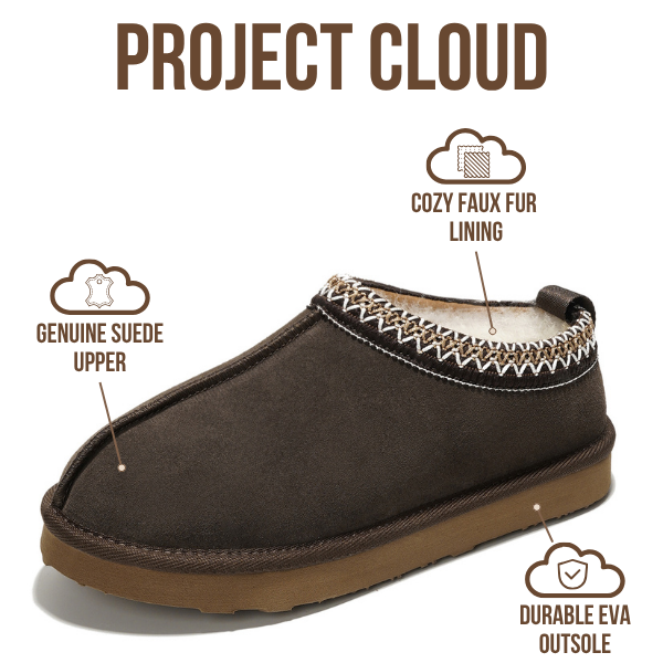 Project Cloud | "Nerita" Genuine Australian Sheepskin Women's Slippers | Memory Foam | Non-Slip