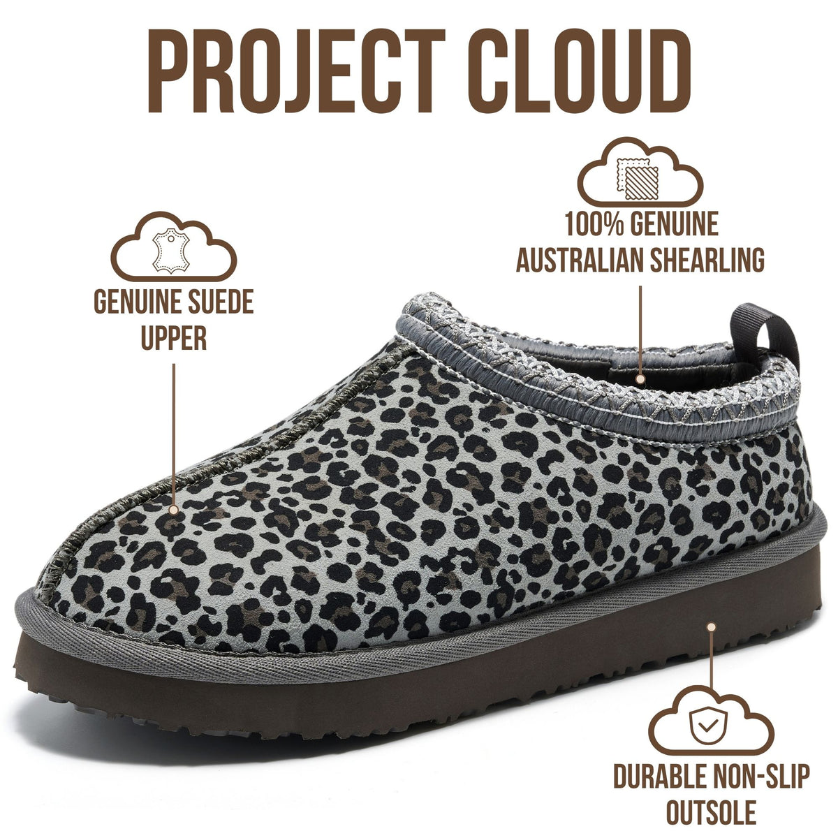 Project Cloud Women's | Genuine Australian Shearling Slippers | Memory Foam | Non-Slip - Nerita