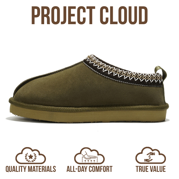 Project Cloud | "Nerita" Genuine Australian Sheepskin Women's Slippers | Memory Foam | Non-Slip