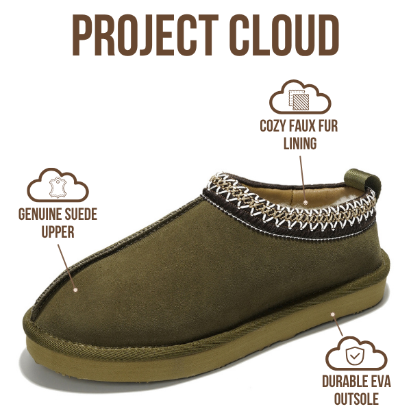 Project Cloud | "Nerita" Genuine Australian Sheepskin Women's Slippers | Memory Foam | Non-Slip