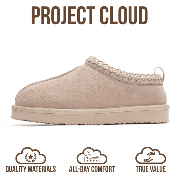 Project Cloud | "Nerita" Genuine Australian Sheepskin Women's Slippers | Memory Foam | Non-Slip
