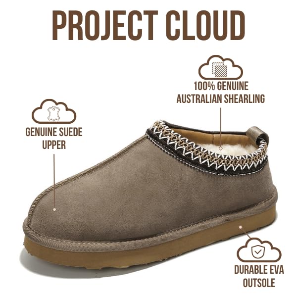 Project Cloud | "Nerita" Genuine Australian Sheepskin Women's Slippers | Memory Foam | Non-Slip