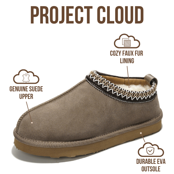 Project Cloud | "Nerita" Genuine Australian Sheepskin Women's Slippers | Memory Foam | Non-Slip