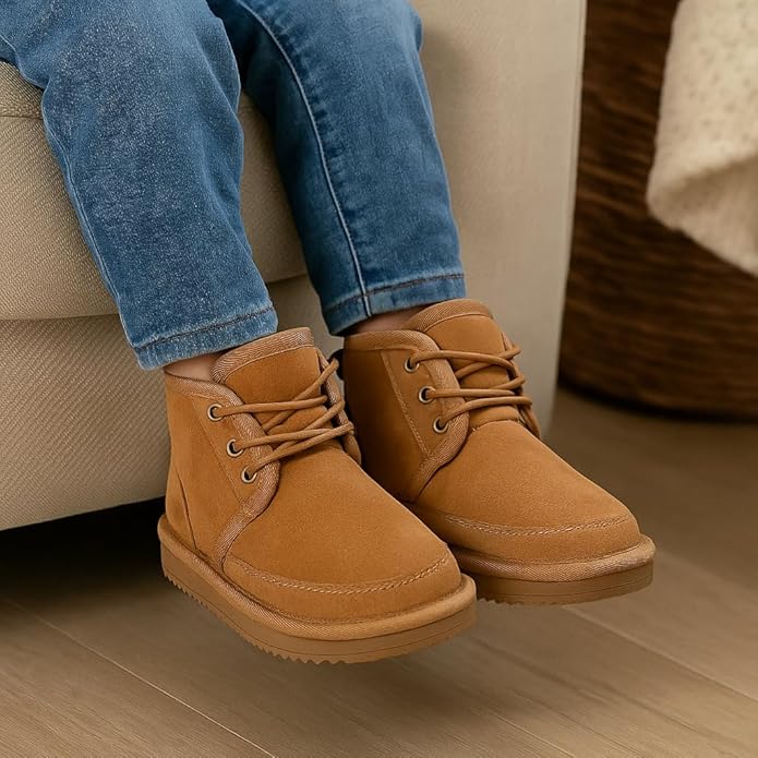 Project Cloud Kids | Fur-Lined Ankle Boots | Lightweight | Water Resistant | Non-Slip - Nevada