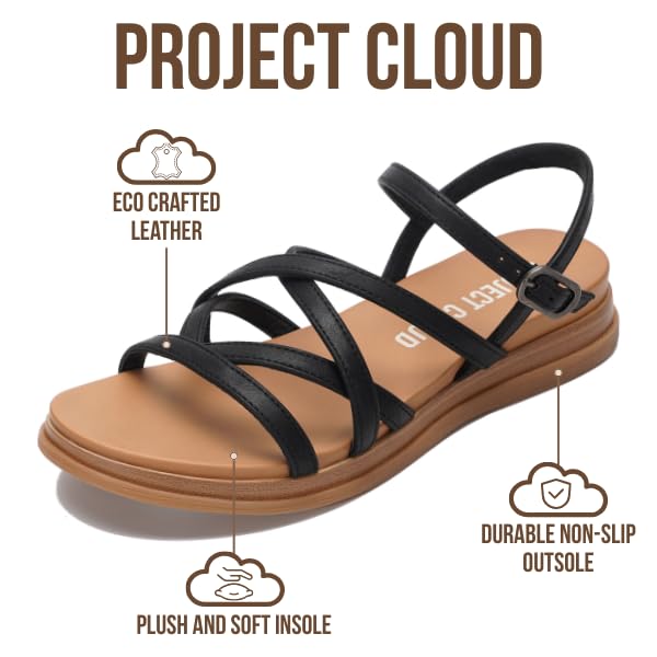 Project Cloud Women's | Platform Sandals Women | Plush and Soft Insole | Lightweight | Non-Slip - Nice
