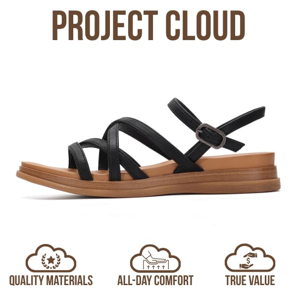 Project Cloud Women's | Platform Sandals Women | Plush and Soft Insole | Lightweight | Non-Slip - Nice