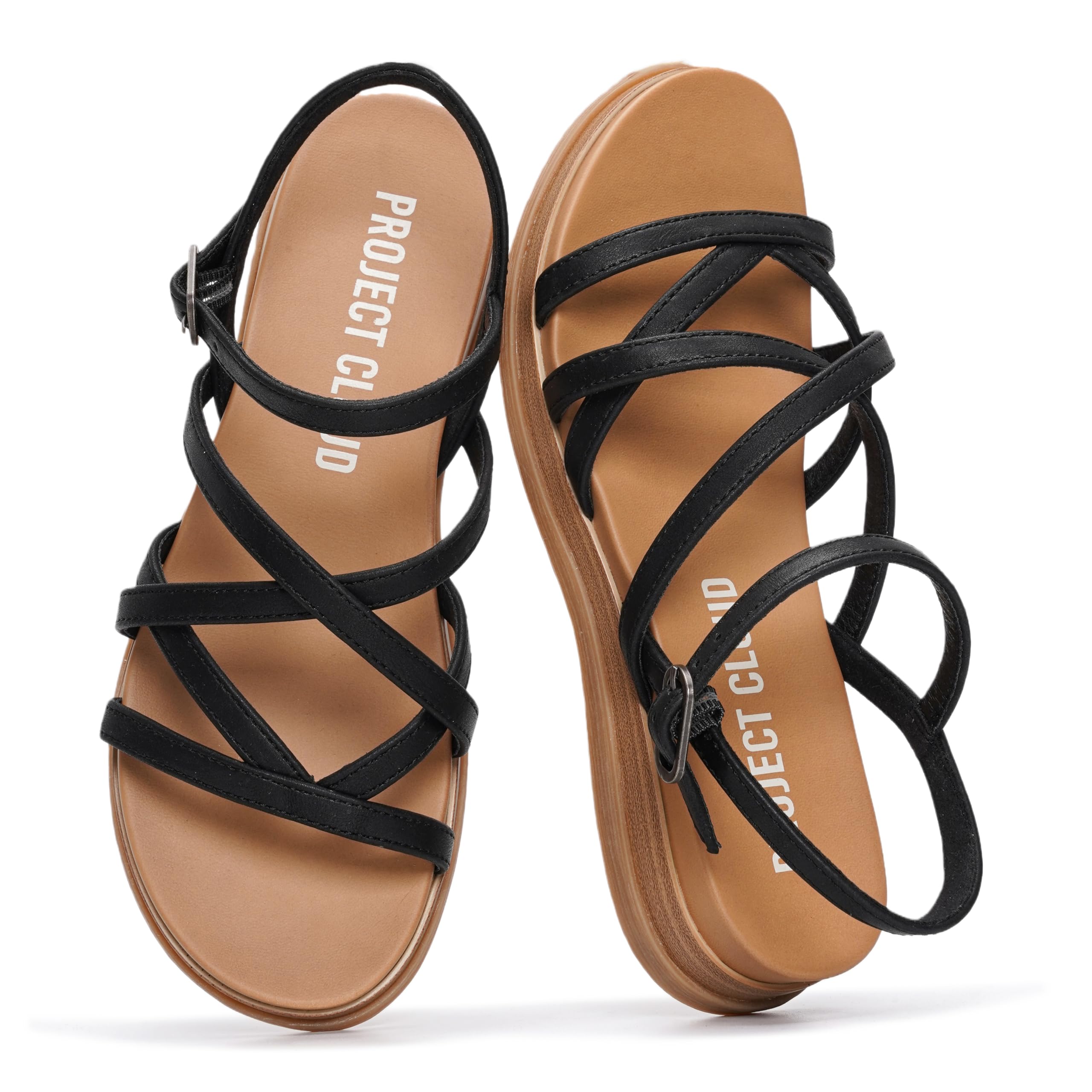 Project Cloud Women's | Platform Sandals Women | Plush and Soft Insole | Lightweight | Non-Slip - Nice