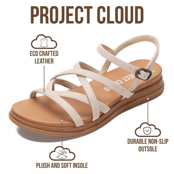 Project Cloud Women's | Platform Sandals Women | Plush and Soft Insole | Lightweight | Non-Slip - Nice