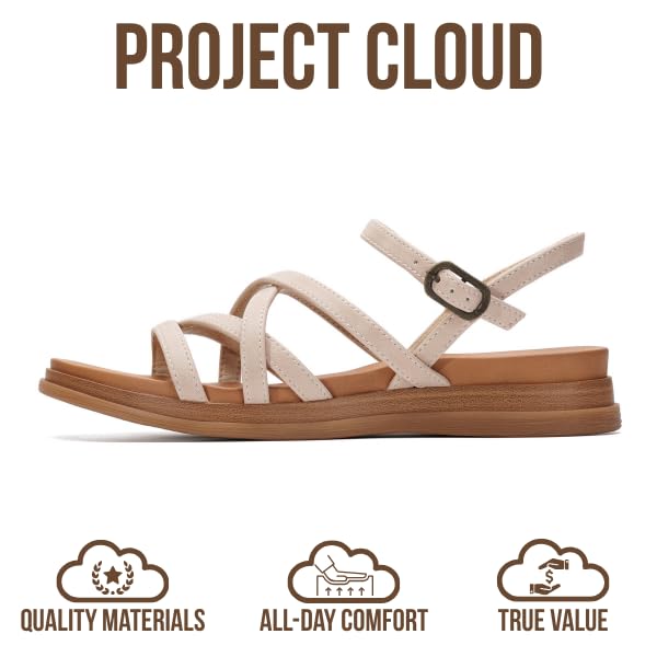 Project Cloud Women's | Platform Sandals Women | Plush and Soft Insole | Lightweight | Non-Slip - Nice