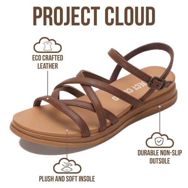 Project Cloud Women's | Platform Sandals Women | Plush and Soft Insole | Lightweight | Non-Slip - Nice
