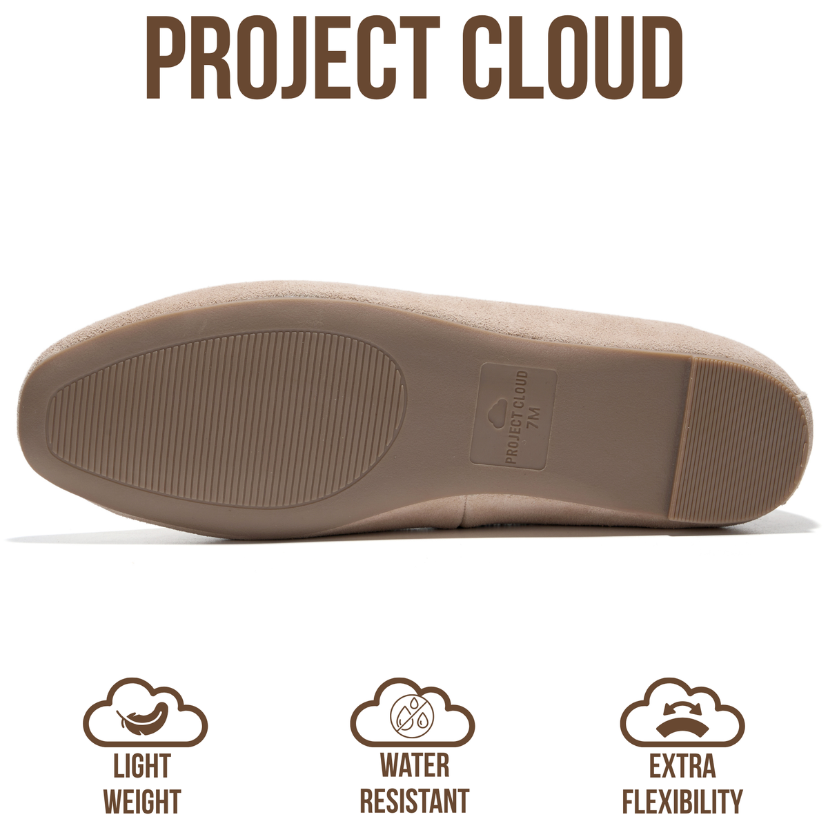 Project Cloud Women's | Genuine Leather Ballet Flats for Women | Memory Foam | Lightweight | Non-Slip - Nikki