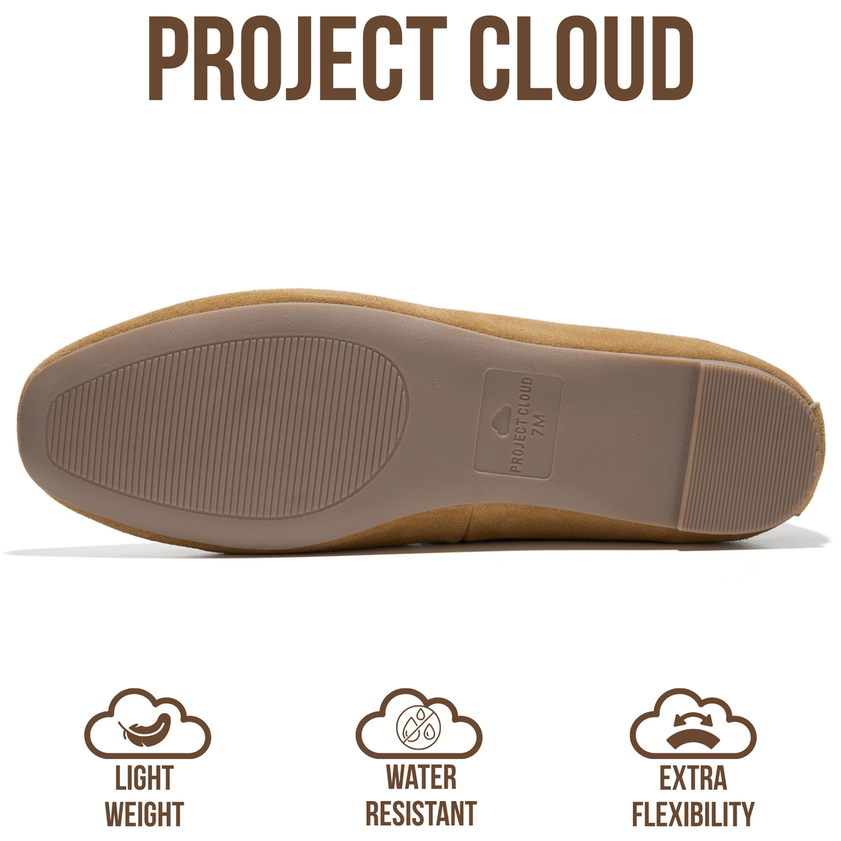 Project Cloud Women's | Genuine Leather Ballet Flats for Women | Memory Foam | Lightweight | Non-Slip - Nikki