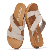Project Cloud Women's | 100% Genuine Leather Sandals for Women | Lightweight | Non-Slip - Nina - Project Cloud - Sandals -Shop Project Cloud premium footwear Now!