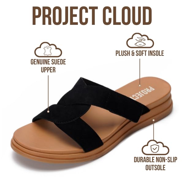 Project Cloud Women's | 100% Genuine Leather Sandals for Women | Lightweight | Non-Slip - Nina - Project Cloud - Sandals -Shop Project Cloud premium footwear Now!