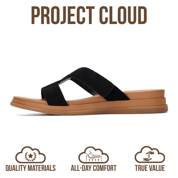 Project Cloud Women's | 100% Genuine Leather Sandals for Women | Lightweight | Non-Slip - Nina - Project Cloud - Sandals -Shop Project Cloud premium footwear Now!