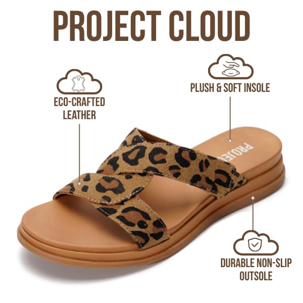 Project Cloud Women's | 100% Genuine Leather Sandals for Women | Lightweight | Non-Slip - Nina - Project Cloud - Sandals -Shop Project Cloud premium footwear Now!