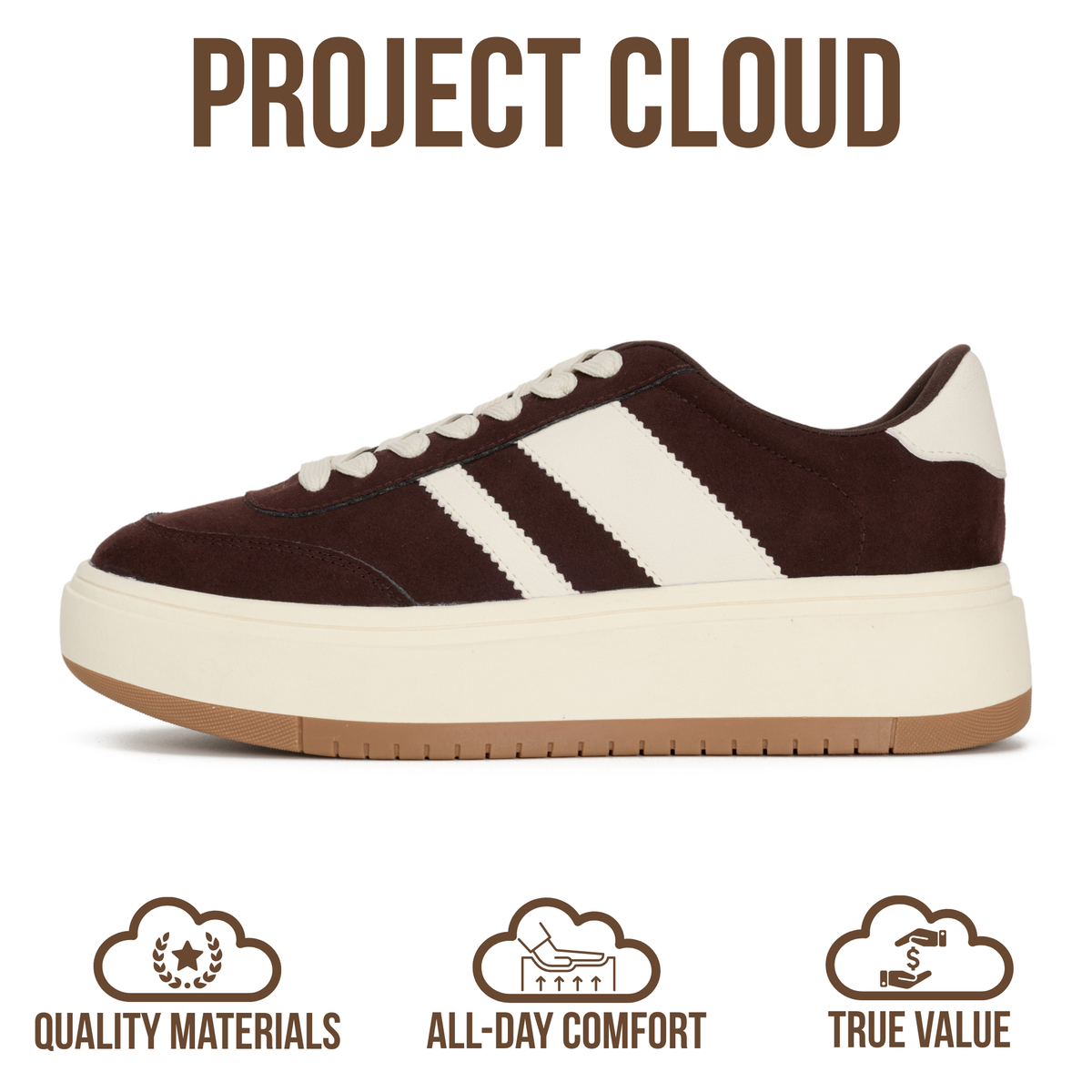 Project Cloud Women's | Lace-up Sneakers | Memory Foam Insole | Non-Slip - Nita - Project Cloud - Sneaker -Shop Project Cloud premium footwear Now!
