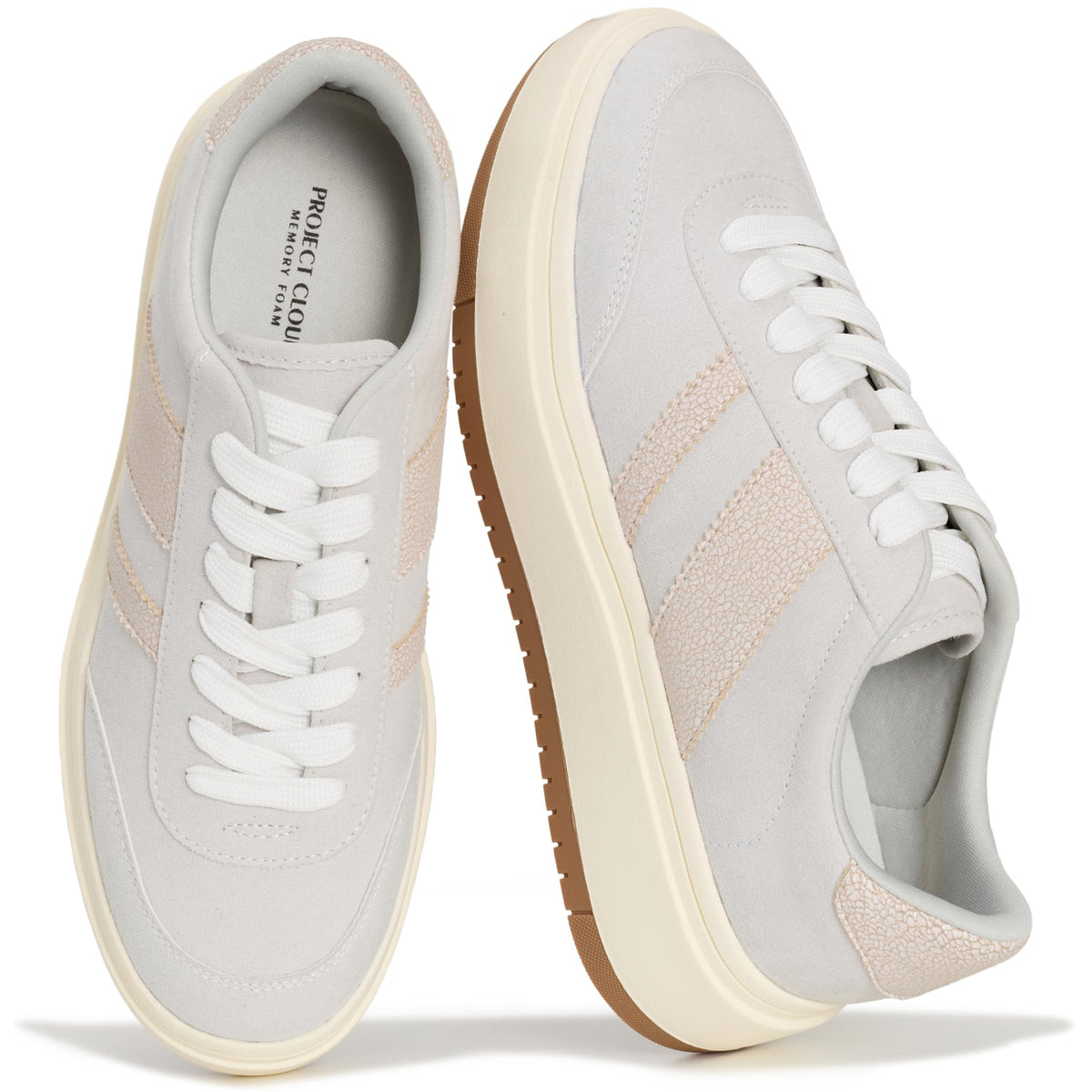 Project Cloud Women's | Lace-up Sneakers | Memory Foam Insole | Non-Slip - Nita - Project Cloud - Sneaker -Shop Project Cloud premium footwear Now!