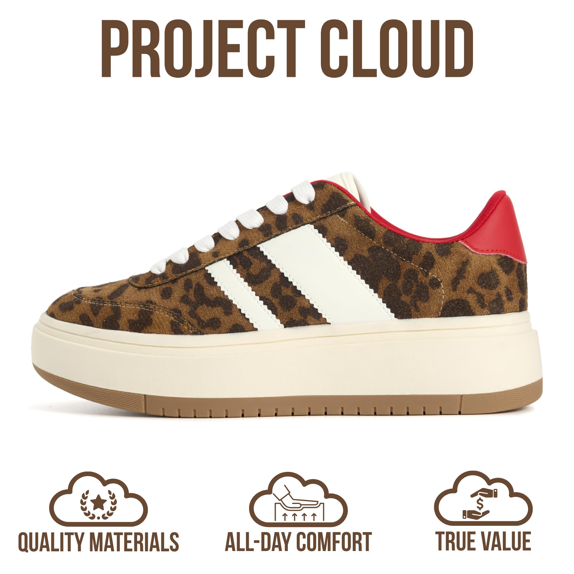 Project Cloud para mujer | Zapatillas con cordones | Plantilla de espuma viscoelástica | Antideslizantes - Nita