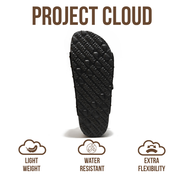 Project Cloud | "Oliy" Genuine Leather Wedge Sandals for Women | Buckle | Lightweight | Non-Slip