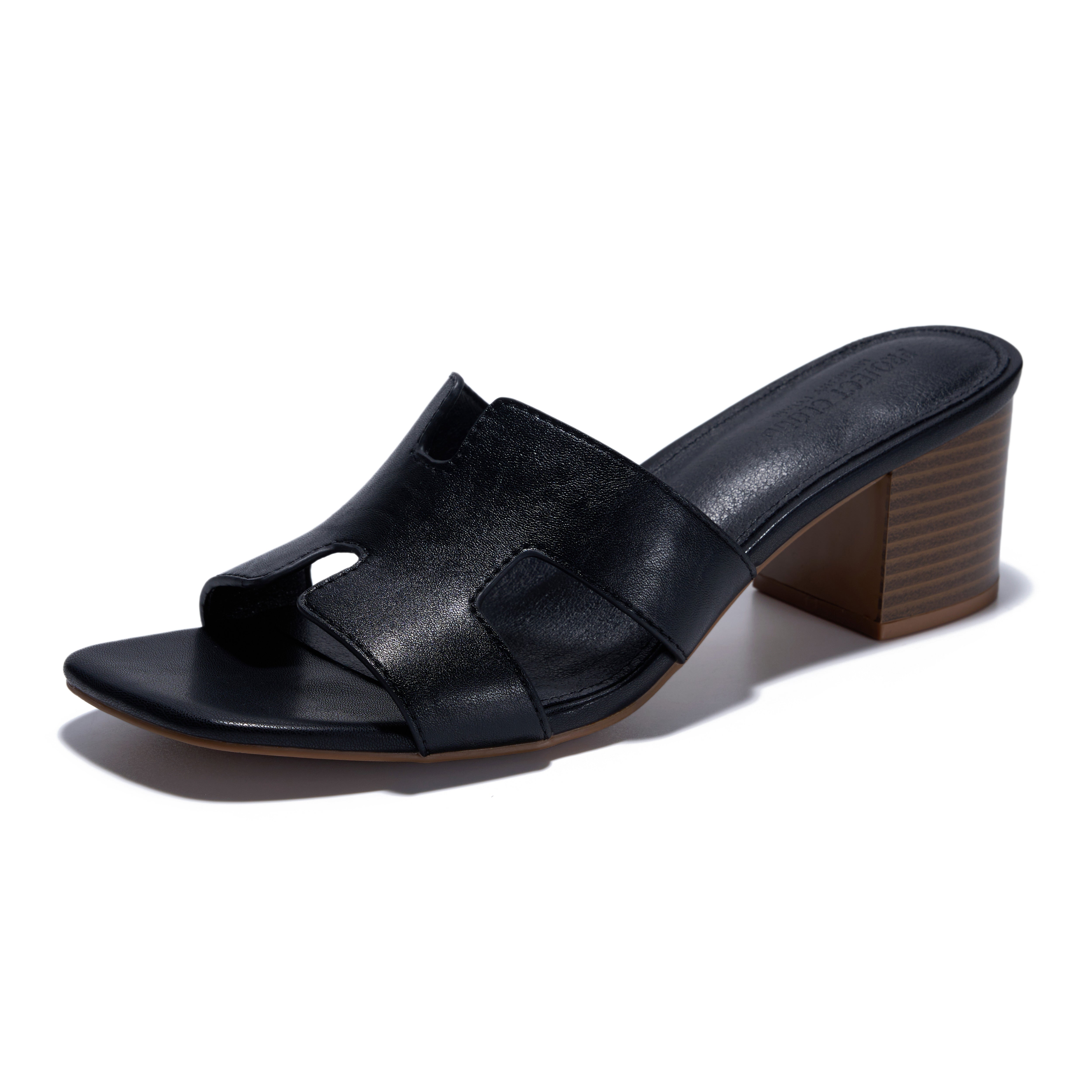 Project Cloud Women's | 100% Genuine Leather Heeled Sandals | Memory Foam | Lightweight | Non-Slip - Opal