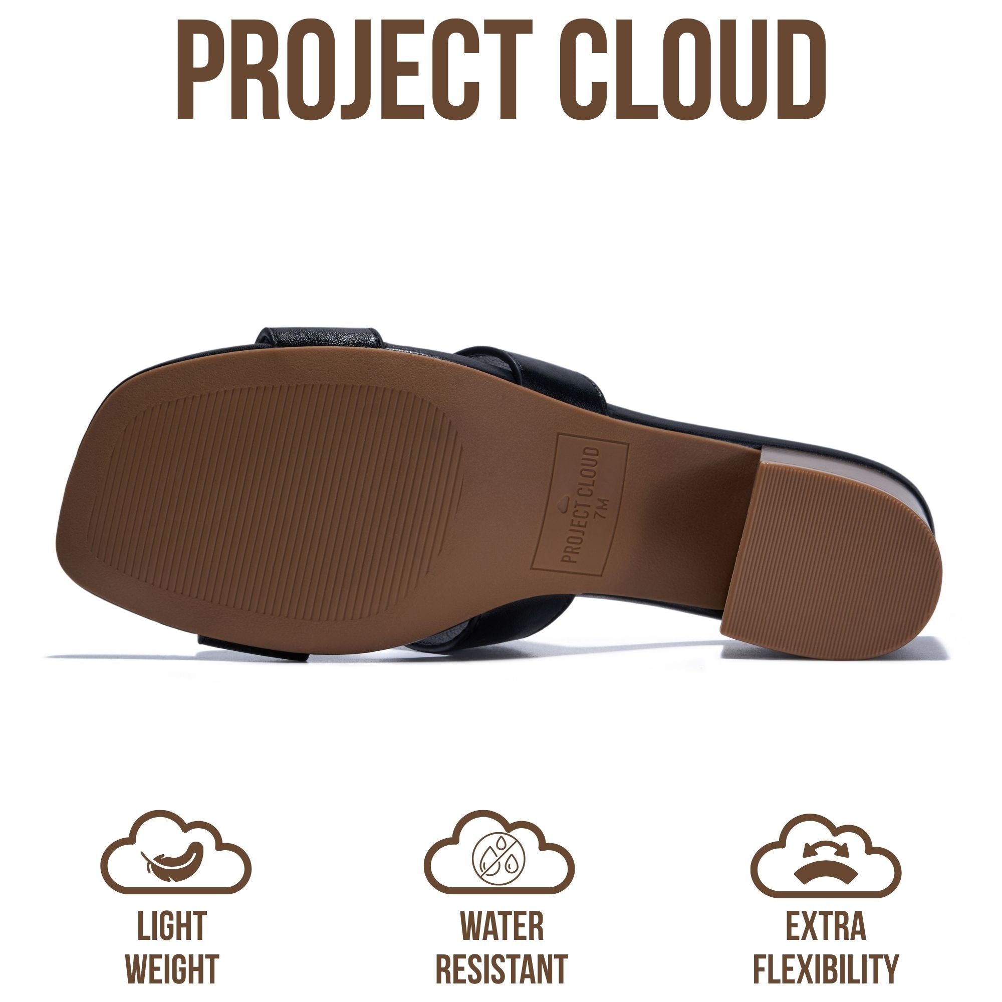 Project Cloud Women's | 100% Genuine Leather Heeled Sandals | Memory Foam | Lightweight | Non-Slip - Opal