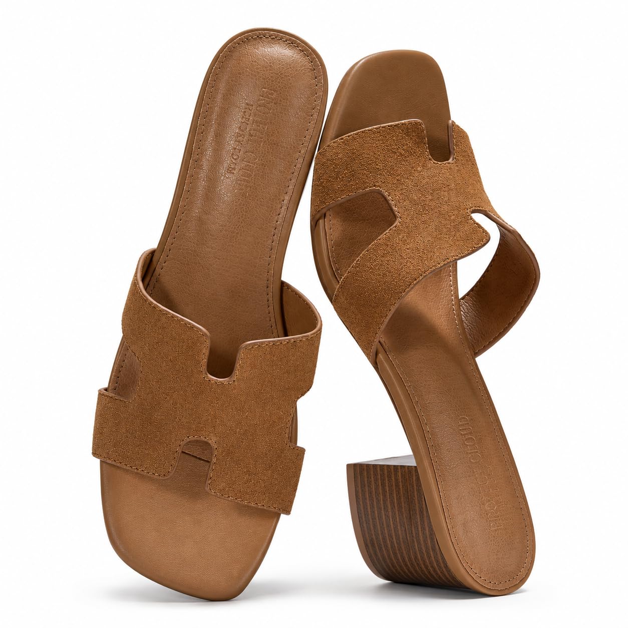 Project Cloud Women's | 100% Genuine Leather Heeled Sandals | Memory Foam | Lightweight | Non-Slip - Opal