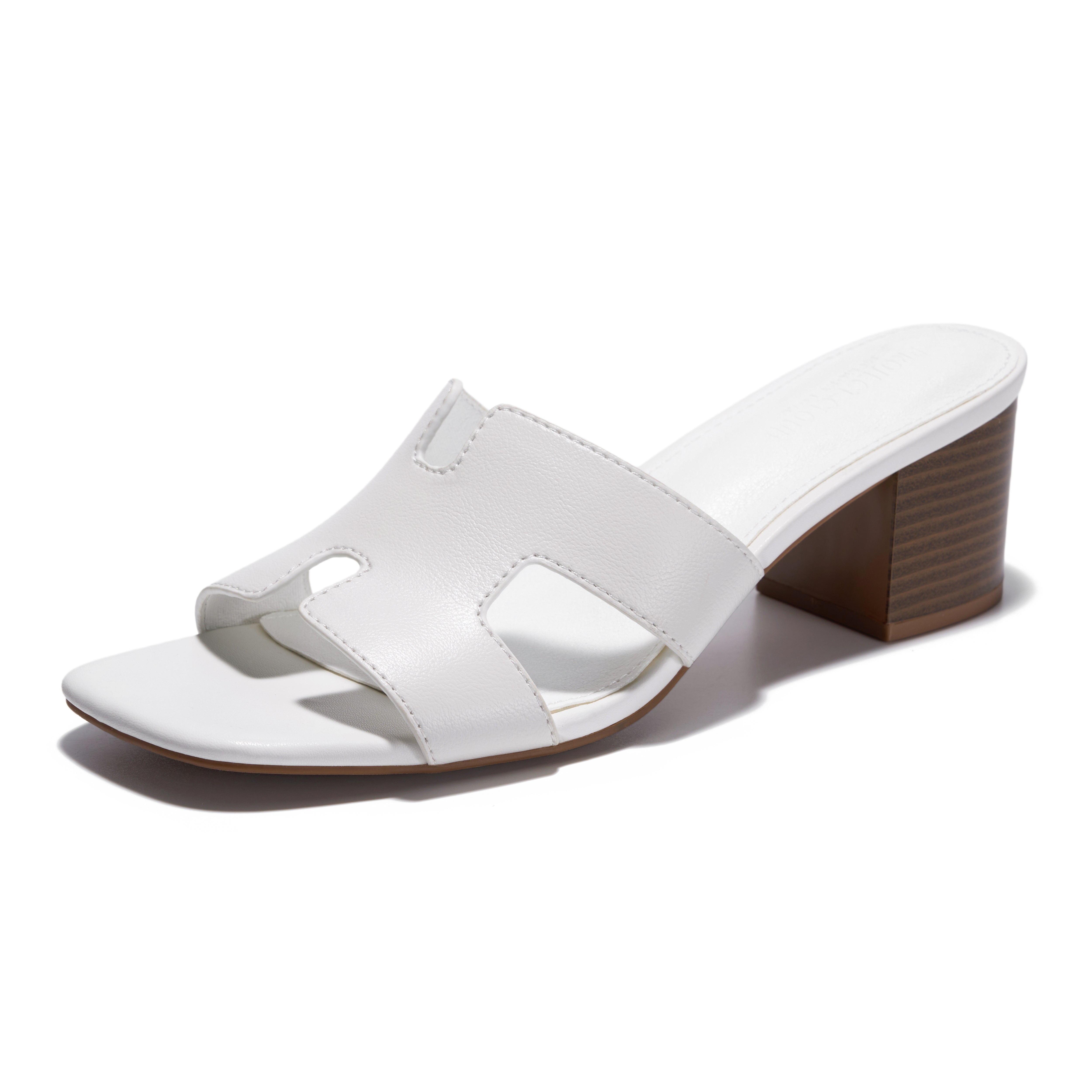 Project Cloud Women's | 100% Genuine Leather Heeled Sandals | Memory Foam | Lightweight | Non-Slip - Opal