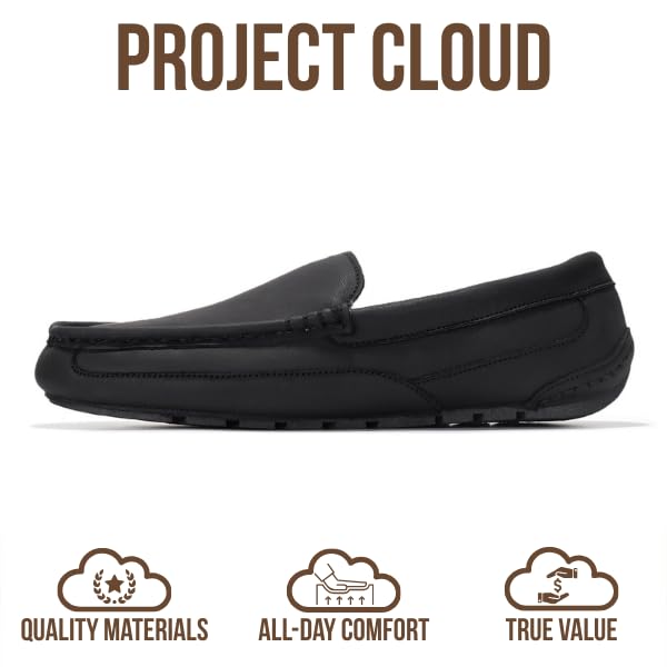 Project Cloud Men's |  Genuine Suede Slippers - Loafers | Memory Foam | Lightweight | Non-Slip - Oswin