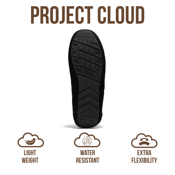 Project Cloud Men's |  Genuine Suede Slippers - Loafers | Memory Foam | Lightweight | Non-Slip - Oswin
