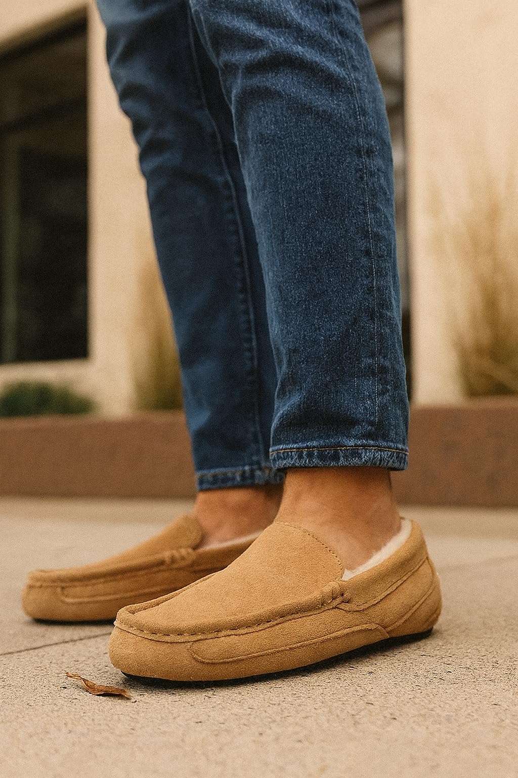 Project Cloud Men's |  Genuine Suede Slippers - Loafers | Memory Foam | Lightweight | Non-Slip - Oswin