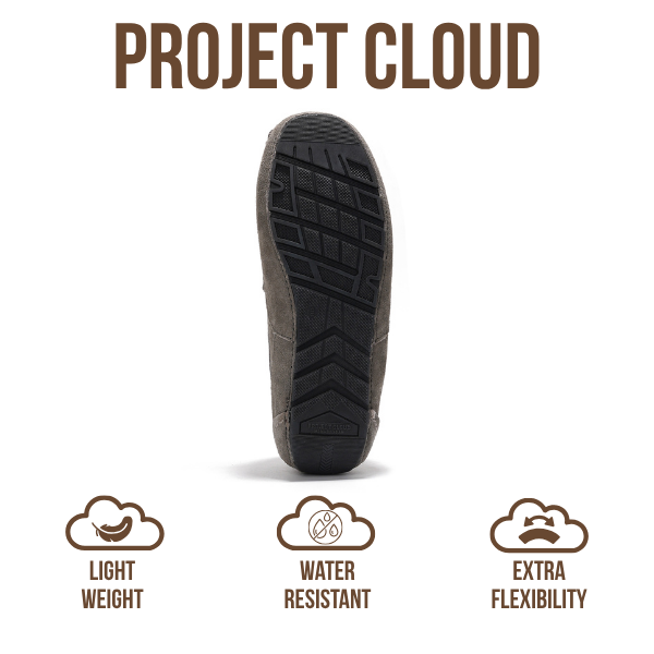 Project Cloud Men's |  Genuine Suede Slippers - Loafers | Memory Foam | Lightweight | Non-Slip - Oswin