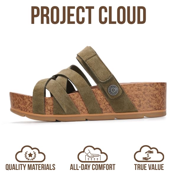 Project Cloud Women's | Platform Sandals Women | Plush and Soft Insole | Lightweight | Non-Slip - Pacifica - Project Cloud - Sandals -Shop Project Cloud premium footwear Now!