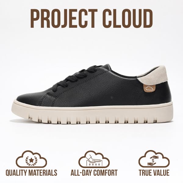 Project Cloud Women's | Tennis Shoes Women Sneakers | Memory Foam | Lightweight | Non-Slip - Paisley