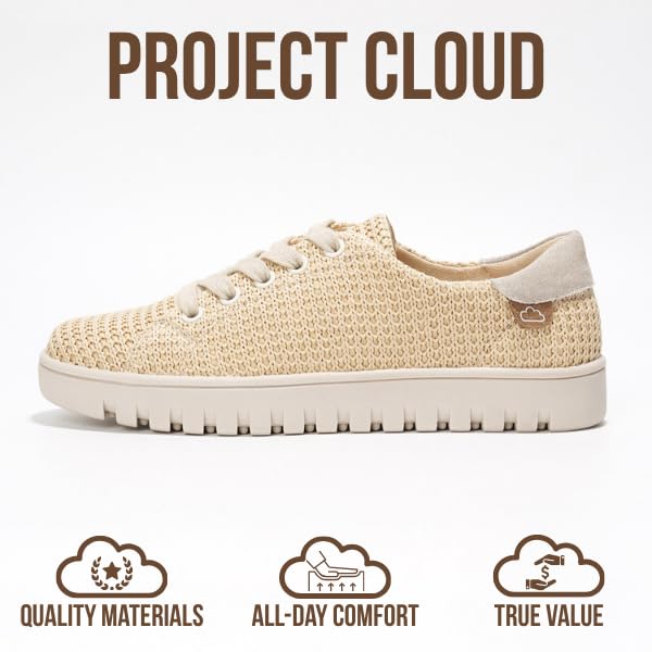 Project Cloud Women's | Tennis Shoes Women Sneakers | Memory Foam | Lightweight | Non-Slip - Paisley