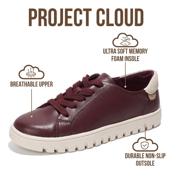 Project Cloud Women's | Tennis Shoes Women Sneakers | Memory Foam | Lightweight | Non-Slip - Paisley
