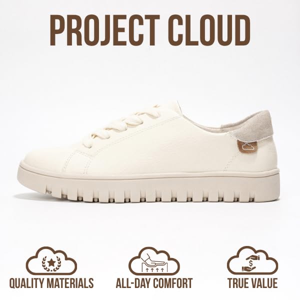 Project Cloud Women's | Tennis Shoes Women Sneakers | Memory Foam | Lightweight | Non-Slip - Paisley
