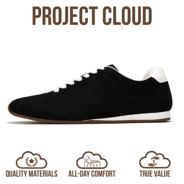 Project Cloud | "Panther" Fashion Sneakers for Women | Lace-up | Memory Foam | Lightweight | Non-Slip