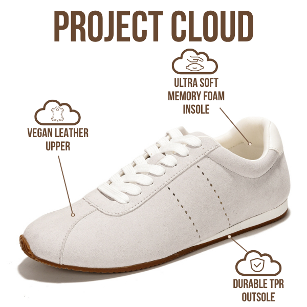 Project Cloud | "Panther" Fashion Sneakers for Women | Lace-up | Memory Foam | Lightweight | Non-Slip