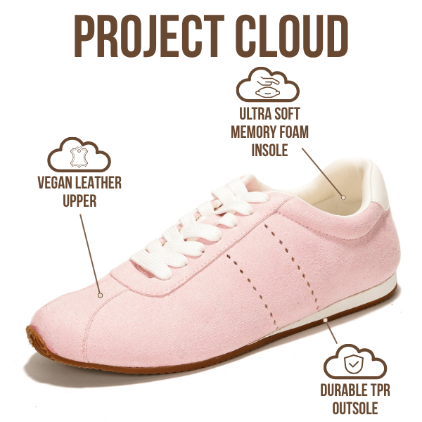 Project Cloud | "Panther" Fashion Sneakers for Women | Lace-up | Memory Foam | Lightweight | Non-Slip