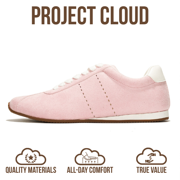Project Cloud | "Panther" Fashion Sneakers for Women | Lace-up | Memory Foam | Lightweight | Non-Slip
