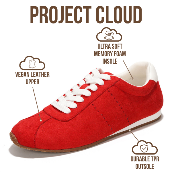 Project Cloud | "Panther" Fashion Sneakers for Women | Lace-up | Memory Foam | Lightweight | Non-Slip