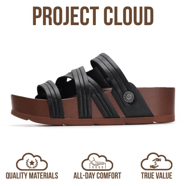 Project Cloud Women's | Wedge Platform Sandals | Comfortable Soft Insole | Lightweight | Non-Slip - Pasadena
