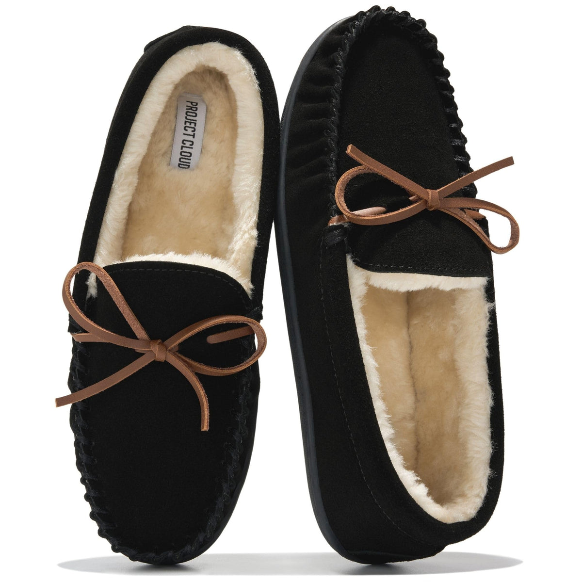 Project Cloud Women's | Genuine Leather Moccasin Slippers | Memory Foam Insole | Lightweight | Non-Slip - Passager