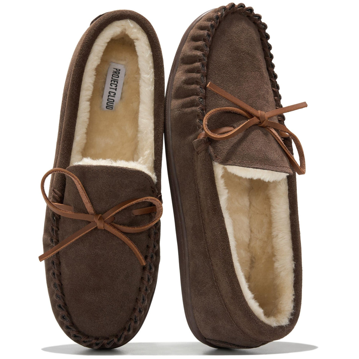 Project Cloud Women's | Genuine Leather Moccasin Slippers | Memory Foam Insole | Lightweight | Non-Slip - Passager
