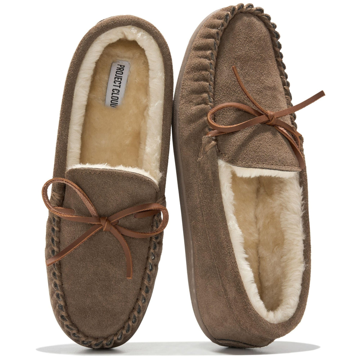 Project Cloud Women's | Genuine Leather Moccasin Slippers | Memory Foam Insole | Lightweight | Non-Slip - Passager