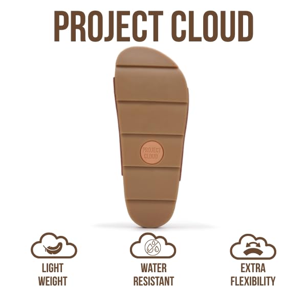 Project Cloud Women's | Genuine Leather  Platform Sandals | Memory Foam Insole | Non-Slip - Pismo