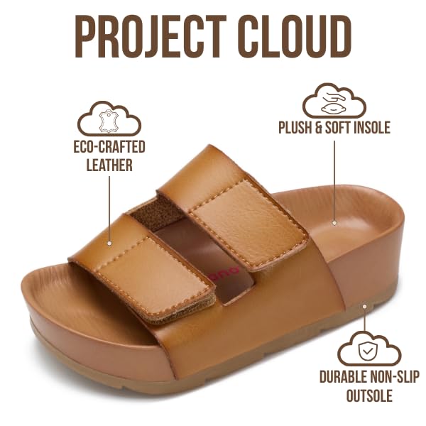 Project Cloud Kids Sandals | Genuine Leather Girls Sandals | Plush & Soft Insole | Lightweight | Non-Slip - Pismo Kids - Project Cloud - Sandals -Shop Project Cloud premium footwear Now!